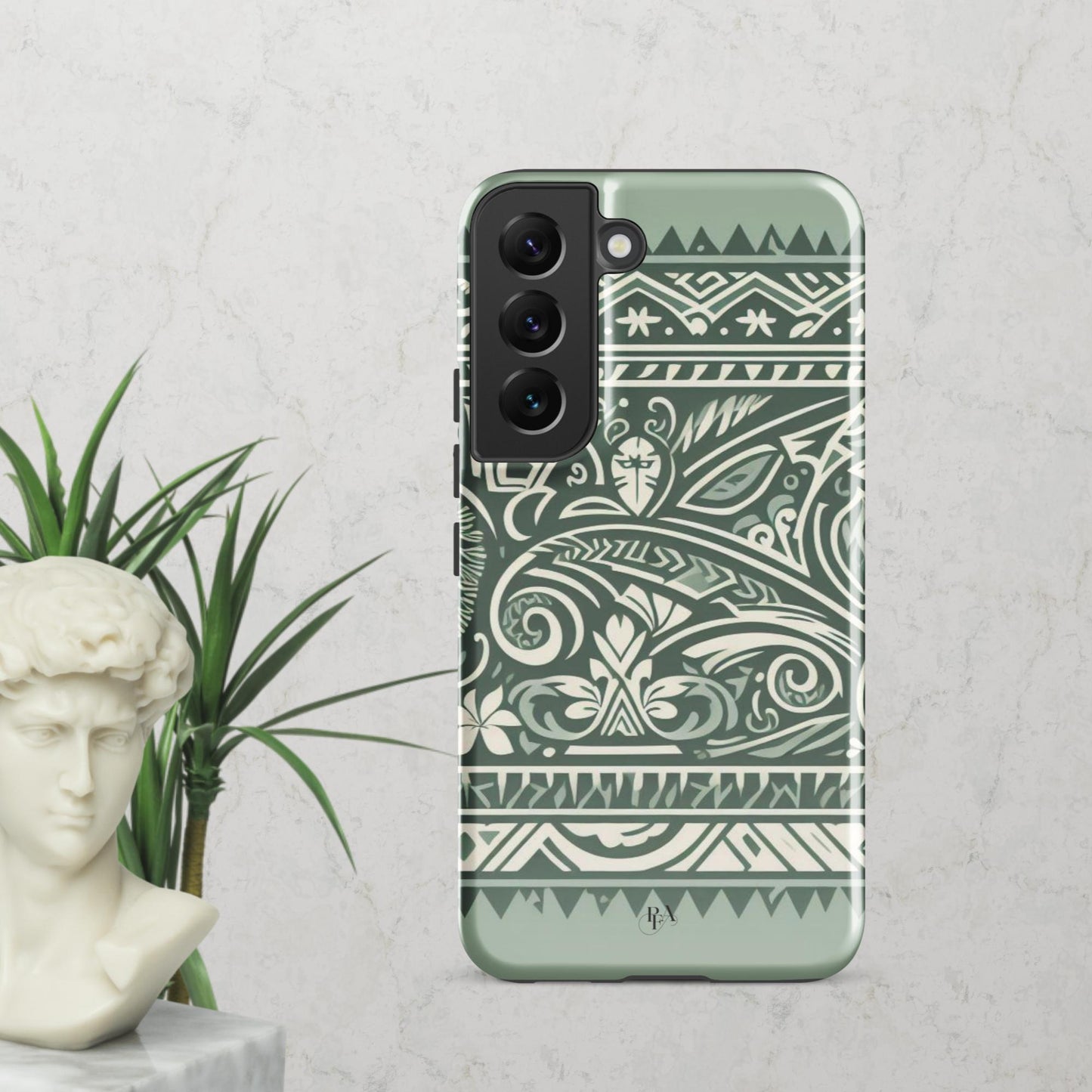 Sage Green Tribal- designed Tough case for Samsung®