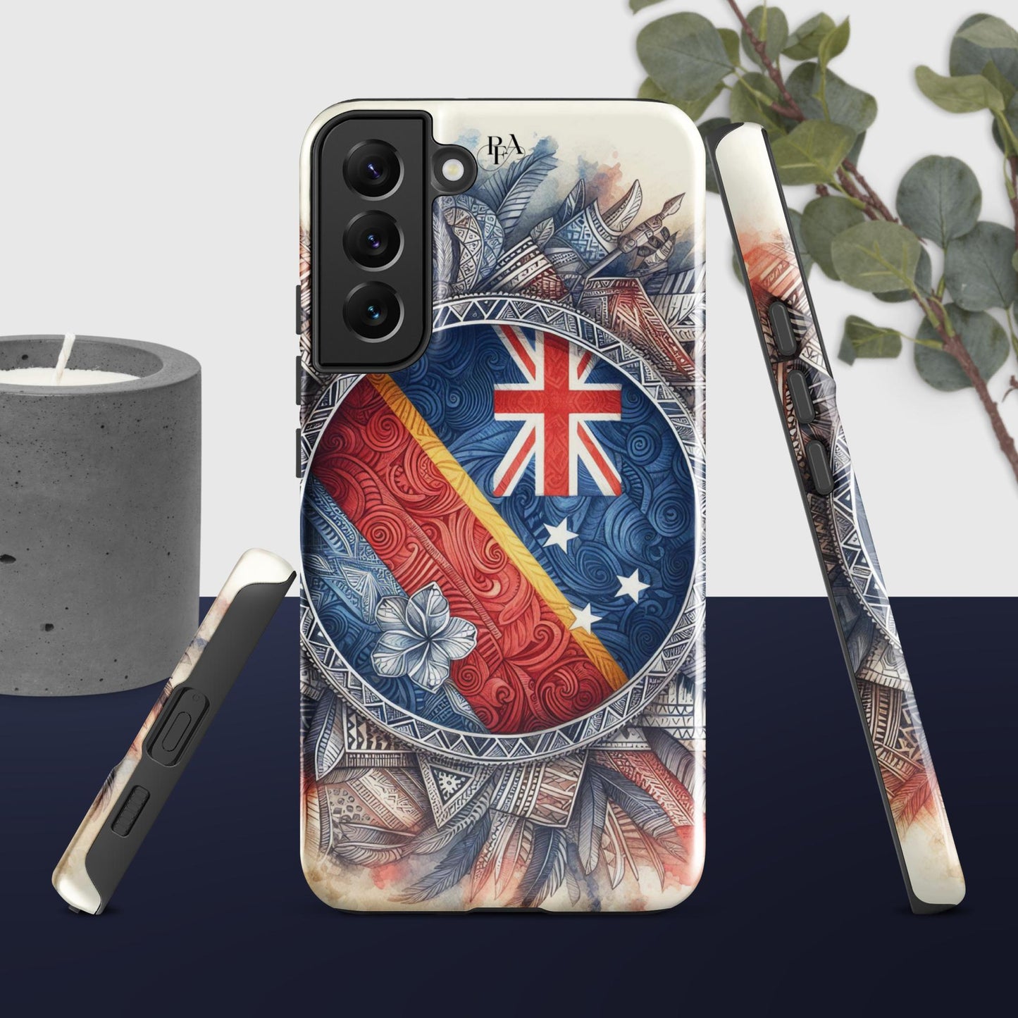 Tribal designed Flag 2 Tough case for Samsung®