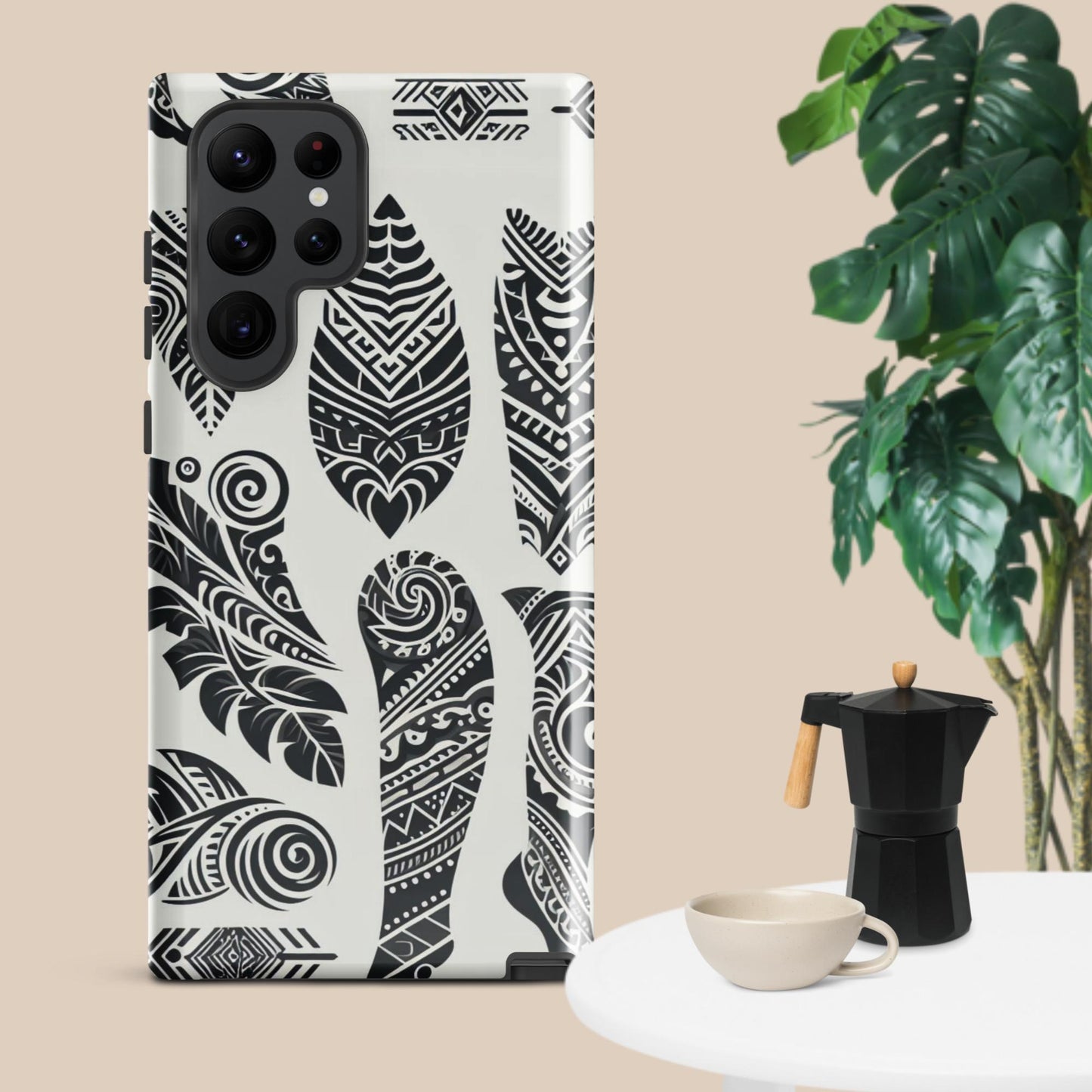 Black and White Tribal- Designed Tough case for Samsung®