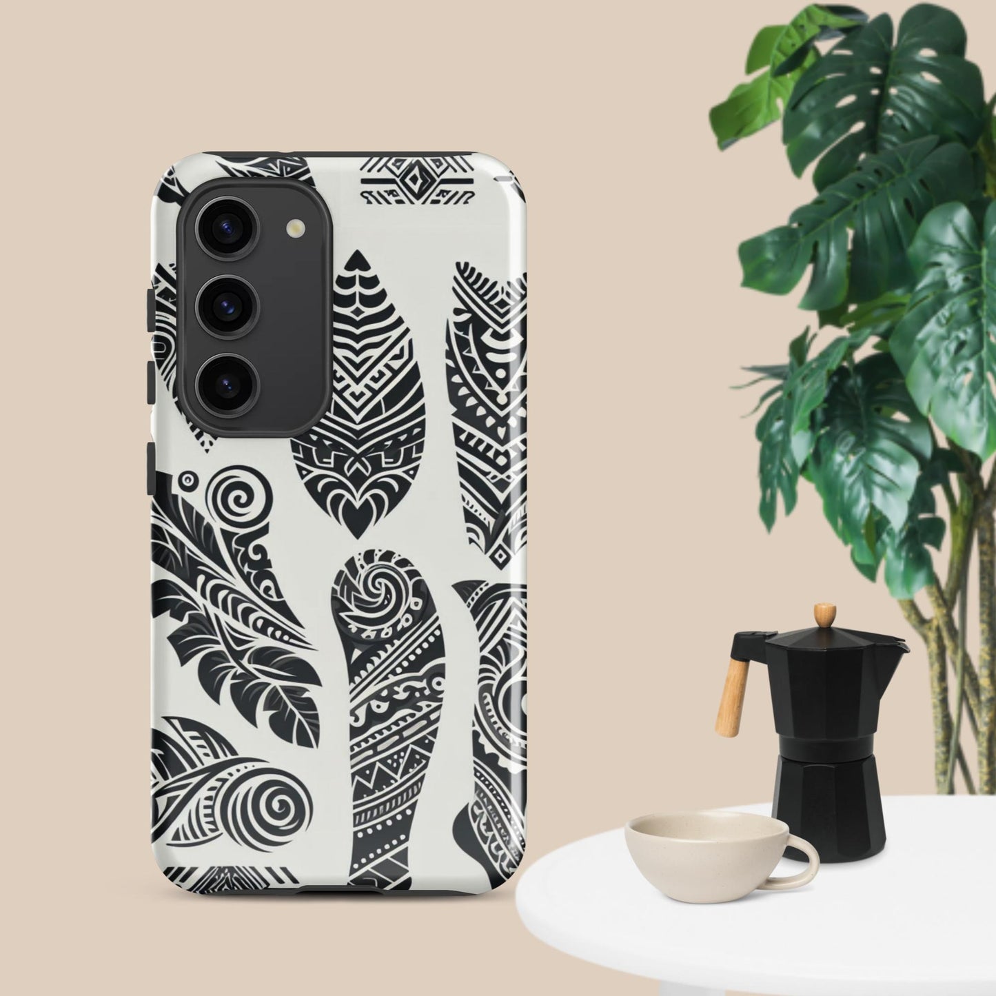 Black and White Tribal- Designed Tough case for Samsung®