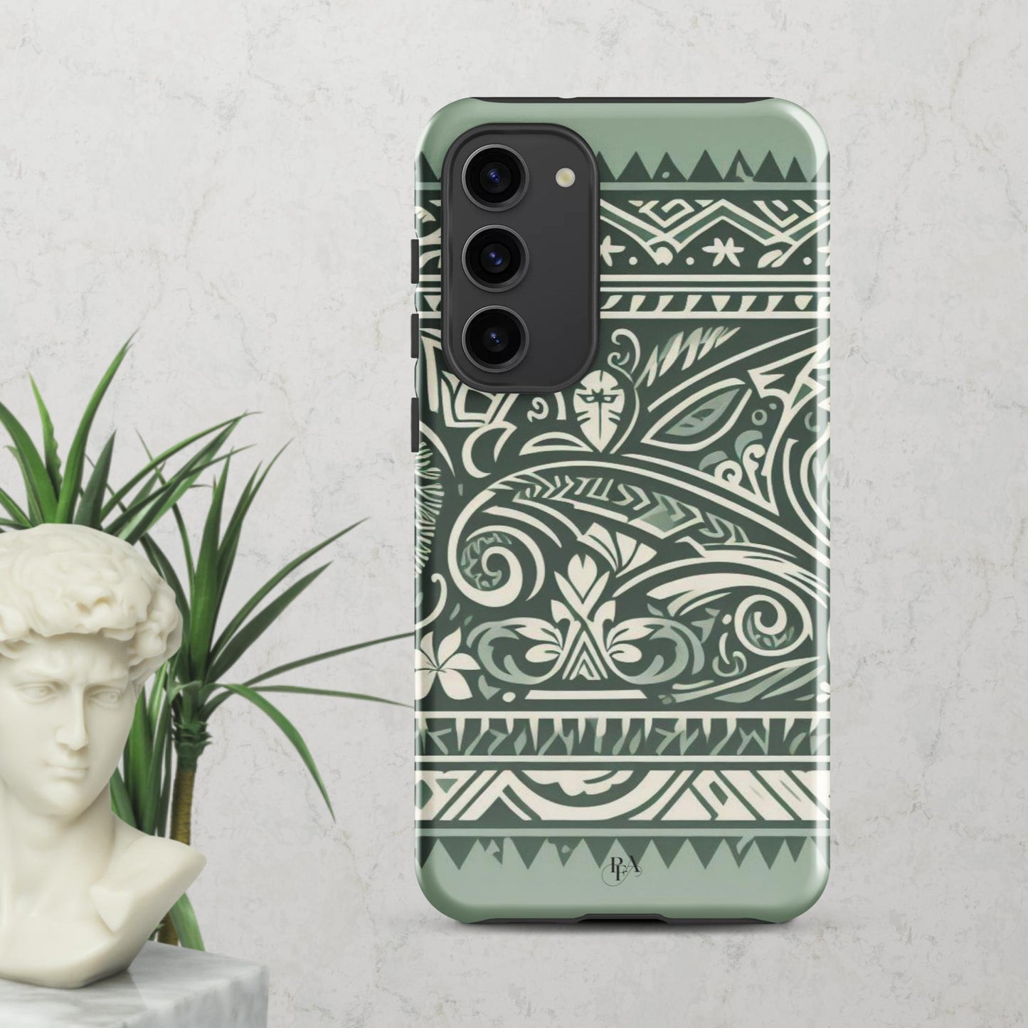 Sage Green Tribal- designed Tough case for Samsung®