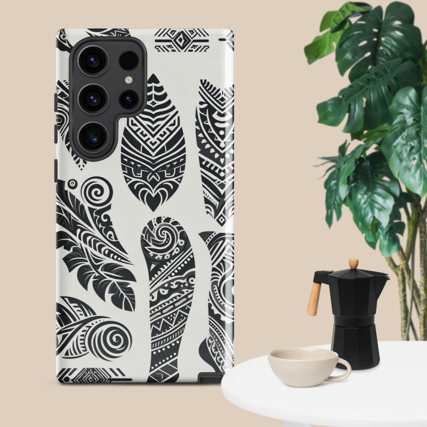 Black and White Tribal- Designed Tough case for Samsung®