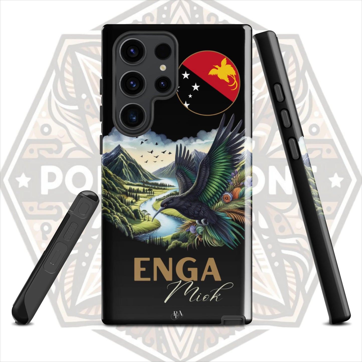 Enga Miok Black Tough case for Samsung®