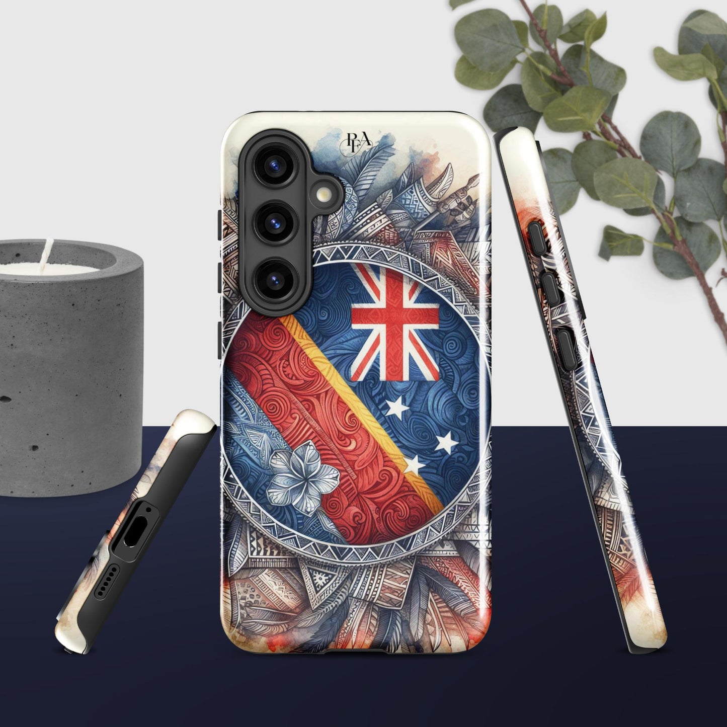 Tribal designed Flag 2 Tough case for Samsung®