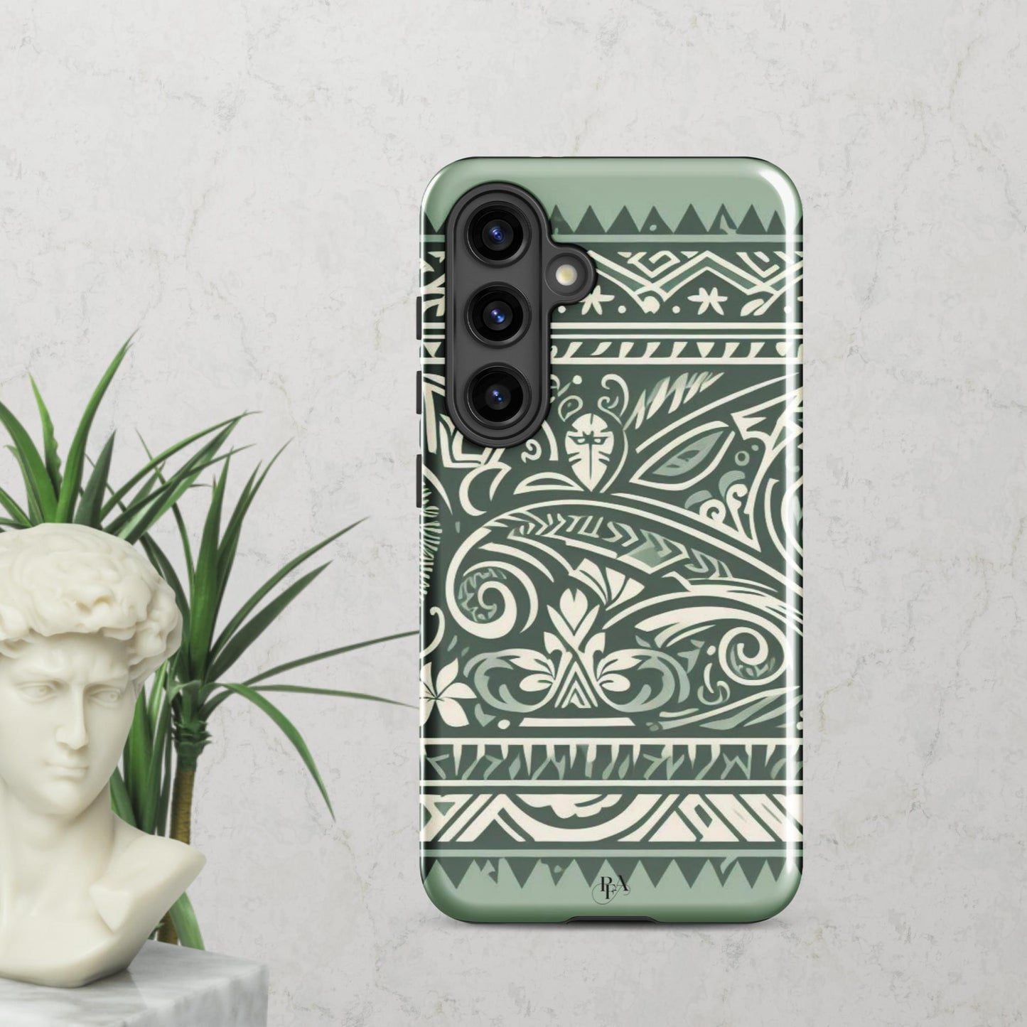 Sage Green Tribal- designed Tough case for Samsung®