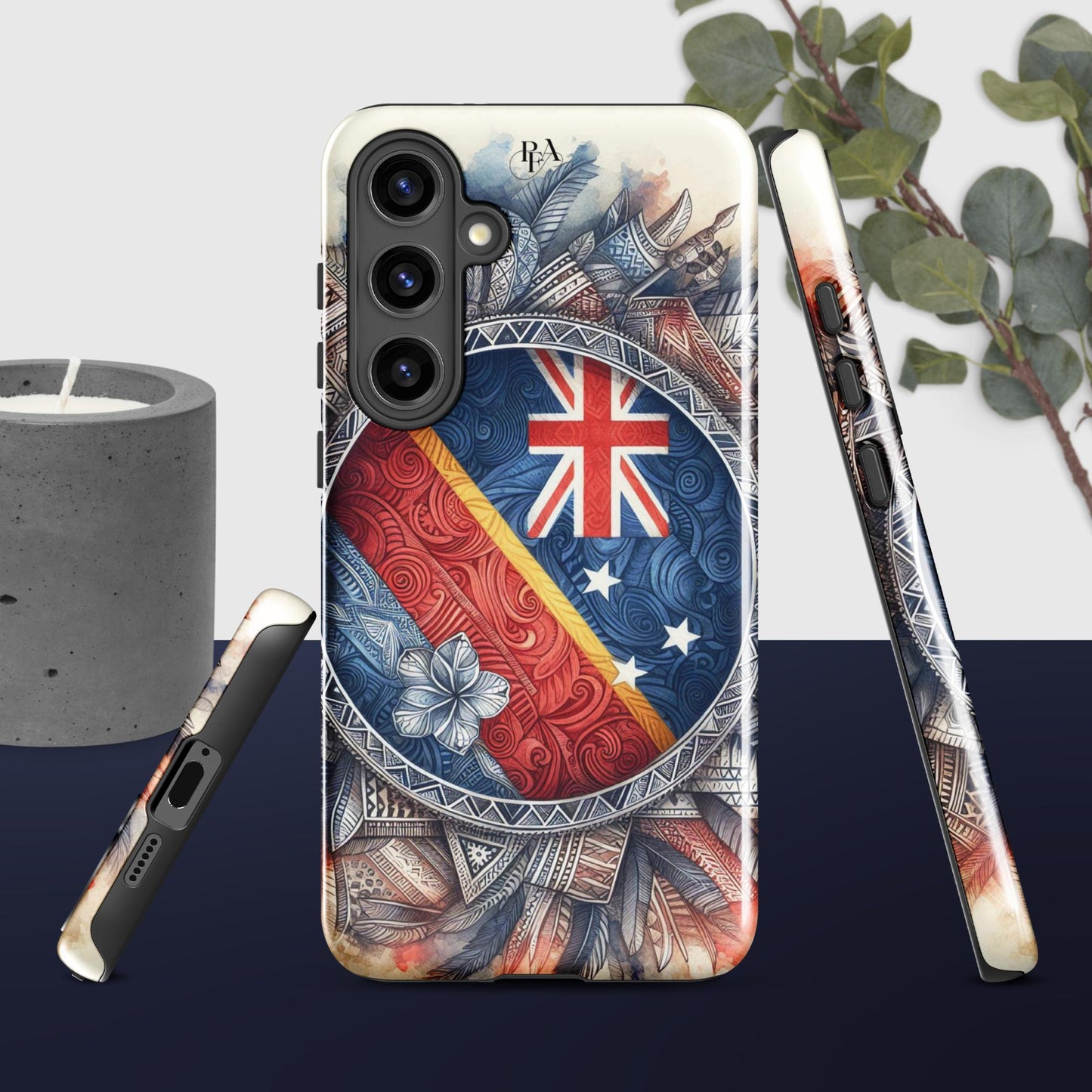 Tribal designed Flag 2 Tough case for Samsung®