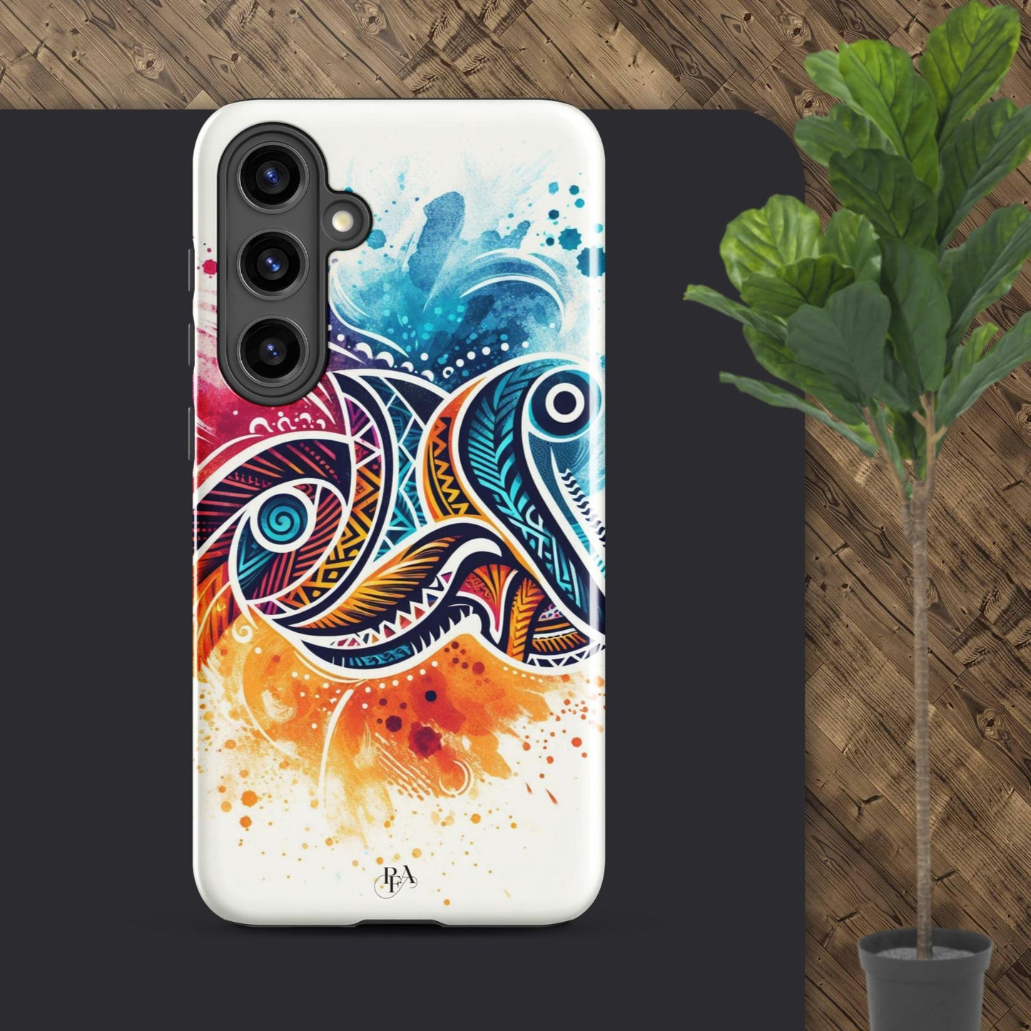 Multicolored Tribal- designed Tough case for Samsung®