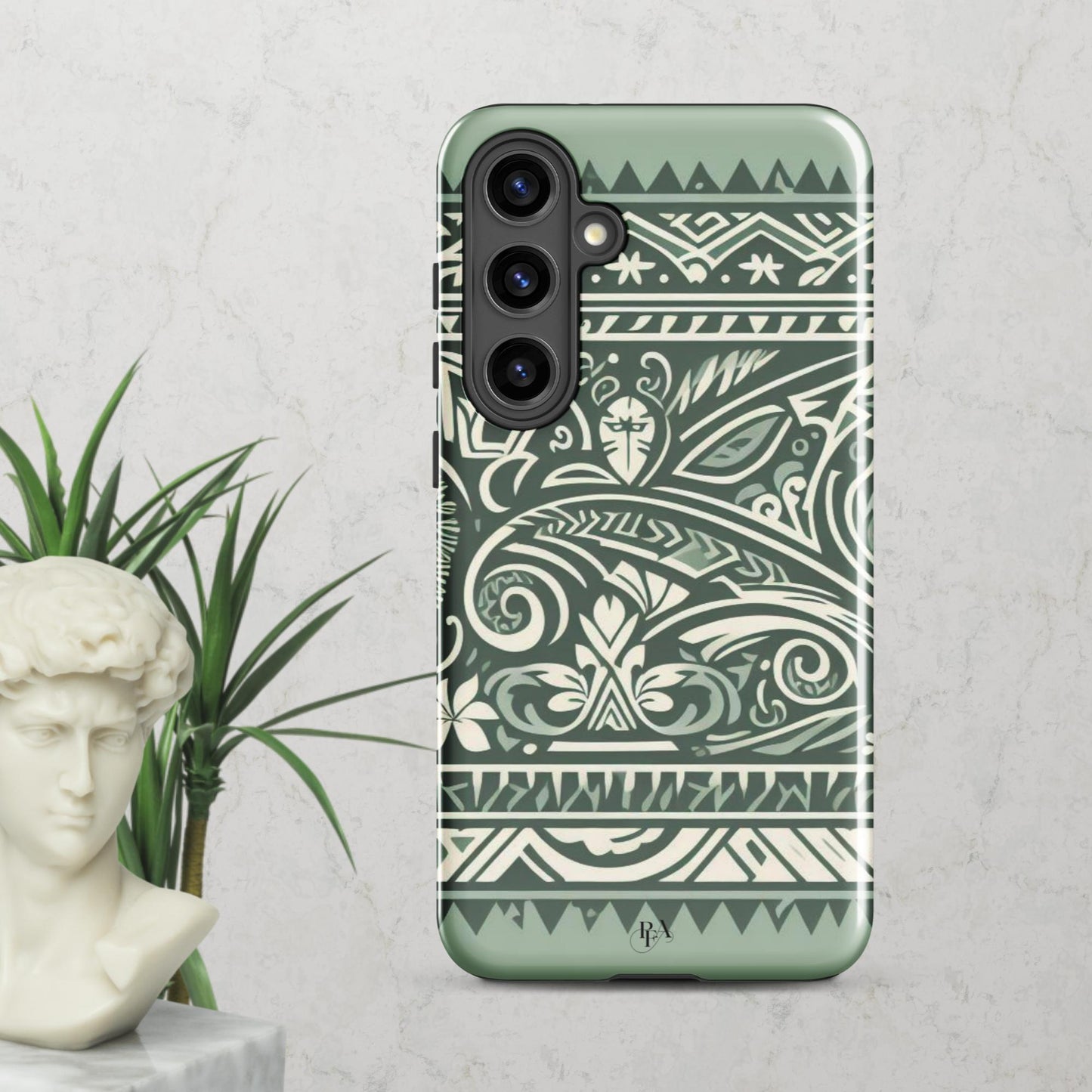 Sage Green Tribal- designed Tough case for Samsung®