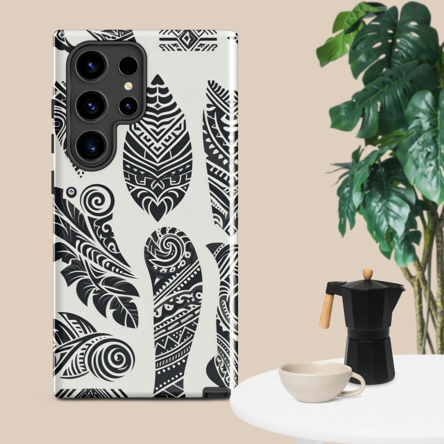 Black and White Tribal- Designed Tough case for Samsung®