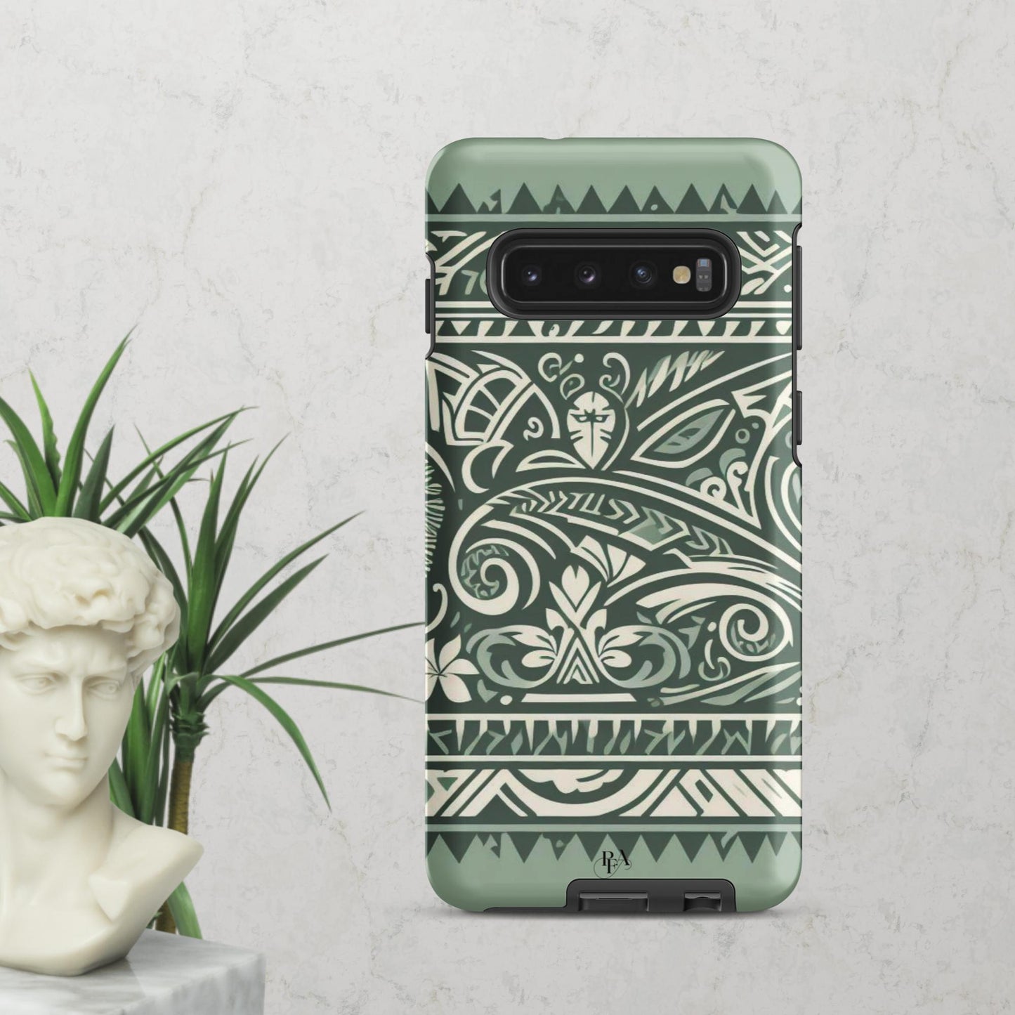 Sage Green Tribal- designed Tough case for Samsung®