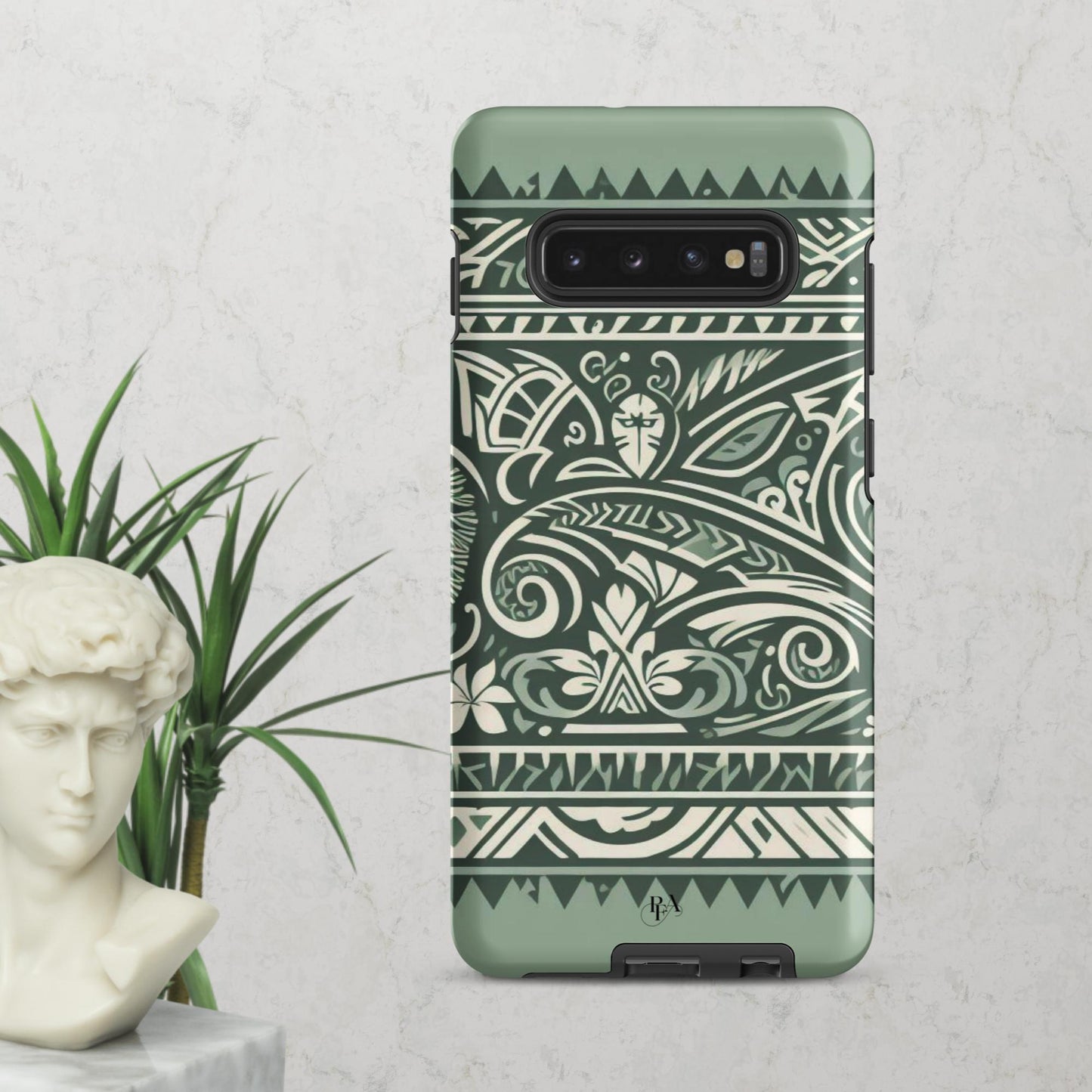 Sage Green Tribal- designed Tough case for Samsung®