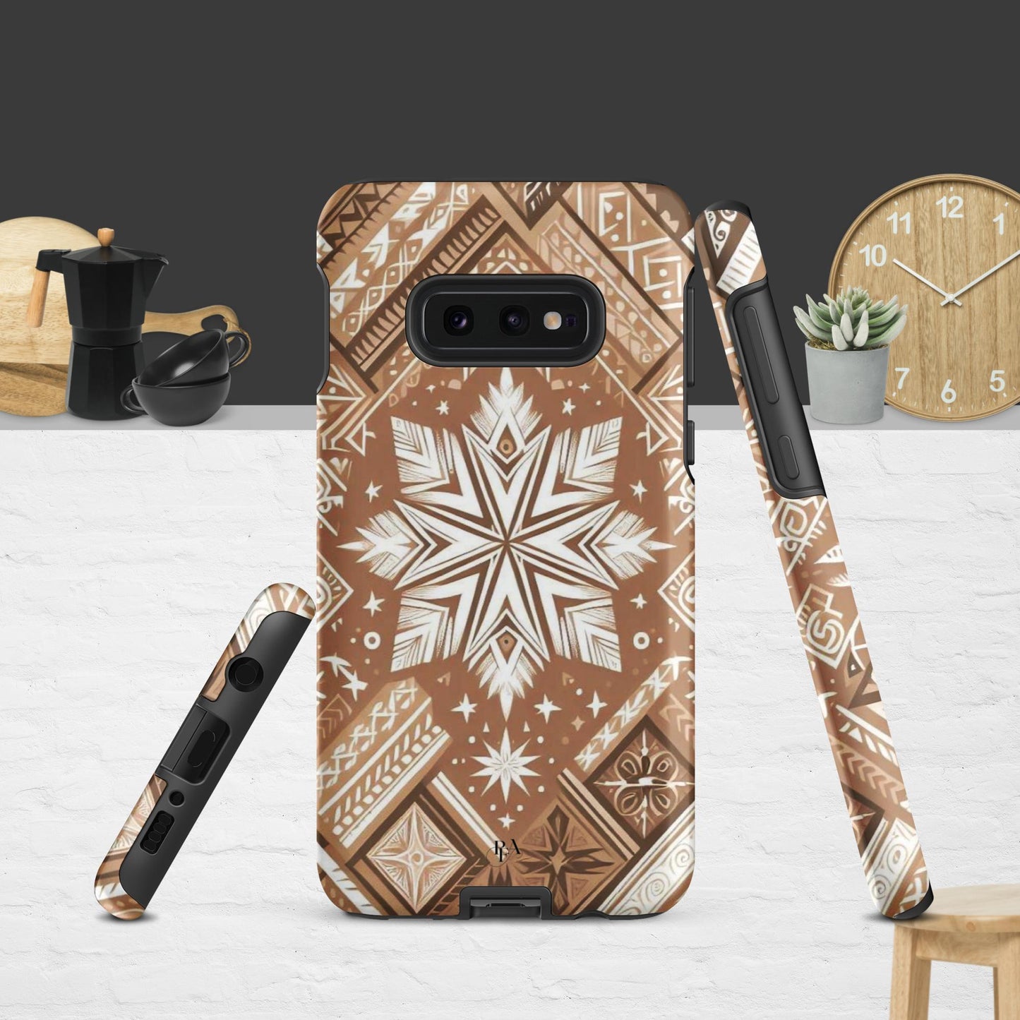 Brown Tribal-designed Tough case for Samsung®