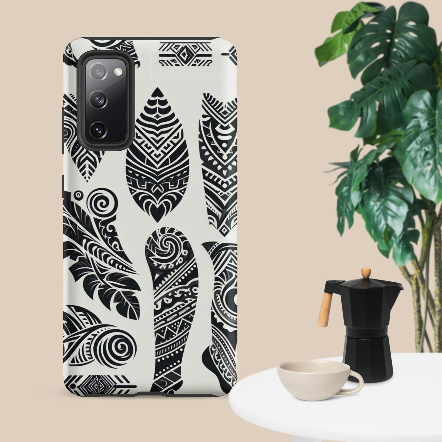 Black and White Tribal- Designed Tough case for Samsung®