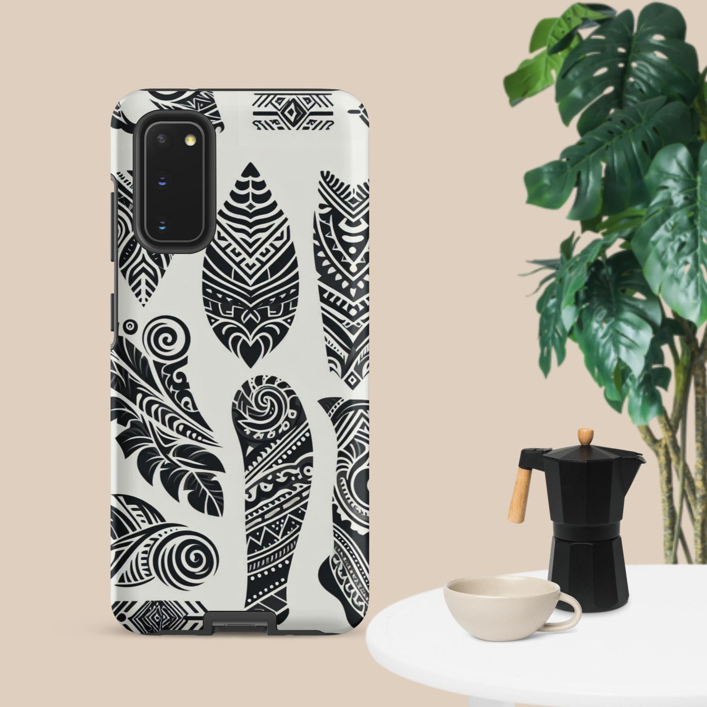 Black and White Tribal- Designed Tough case for Samsung®