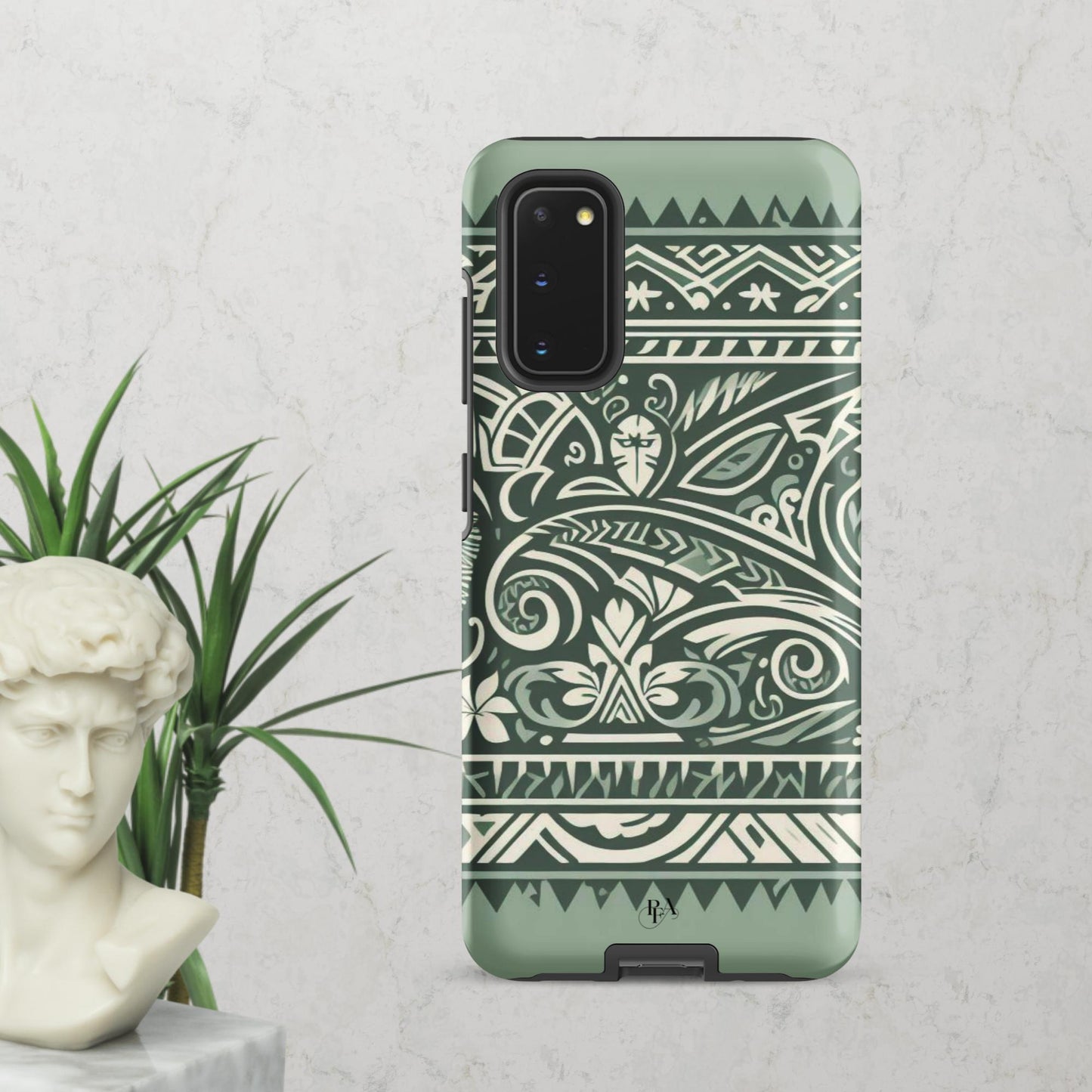 Sage Green Tribal- designed Tough case for Samsung®