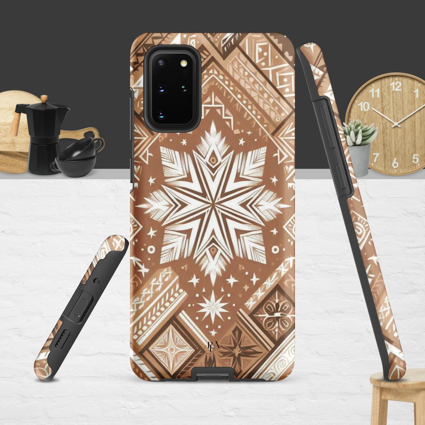 Brown Tribal-designed Tough case for Samsung®