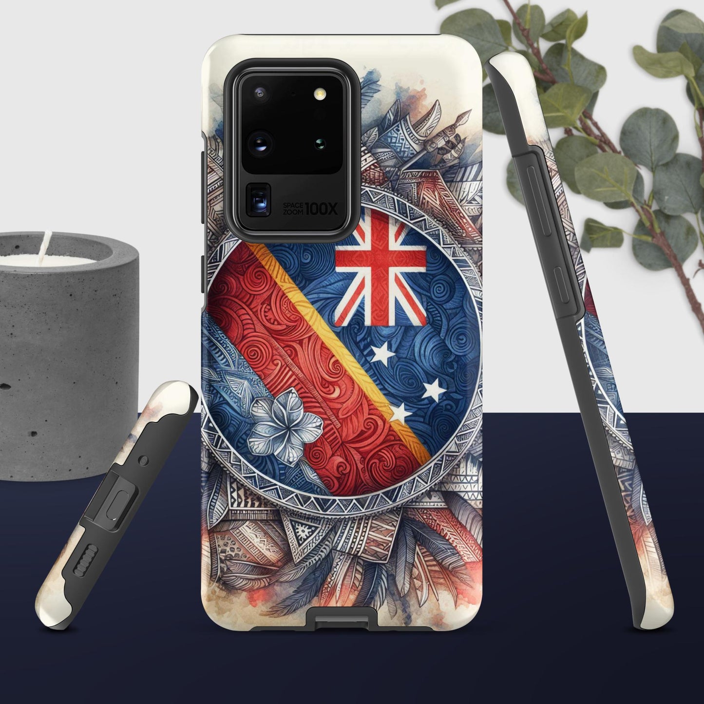 Tribal designed Flag 2 Tough case for Samsung®