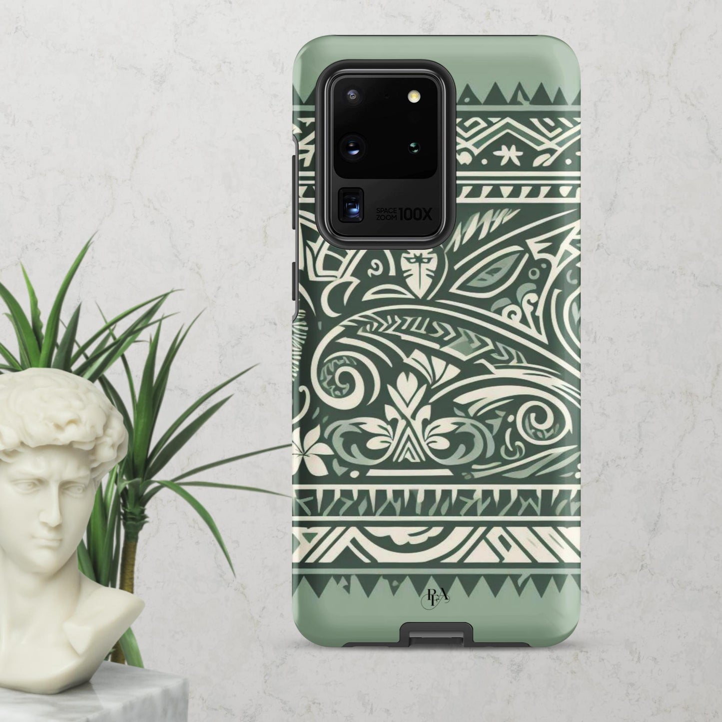 Sage Green Tribal- designed Tough case for Samsung®