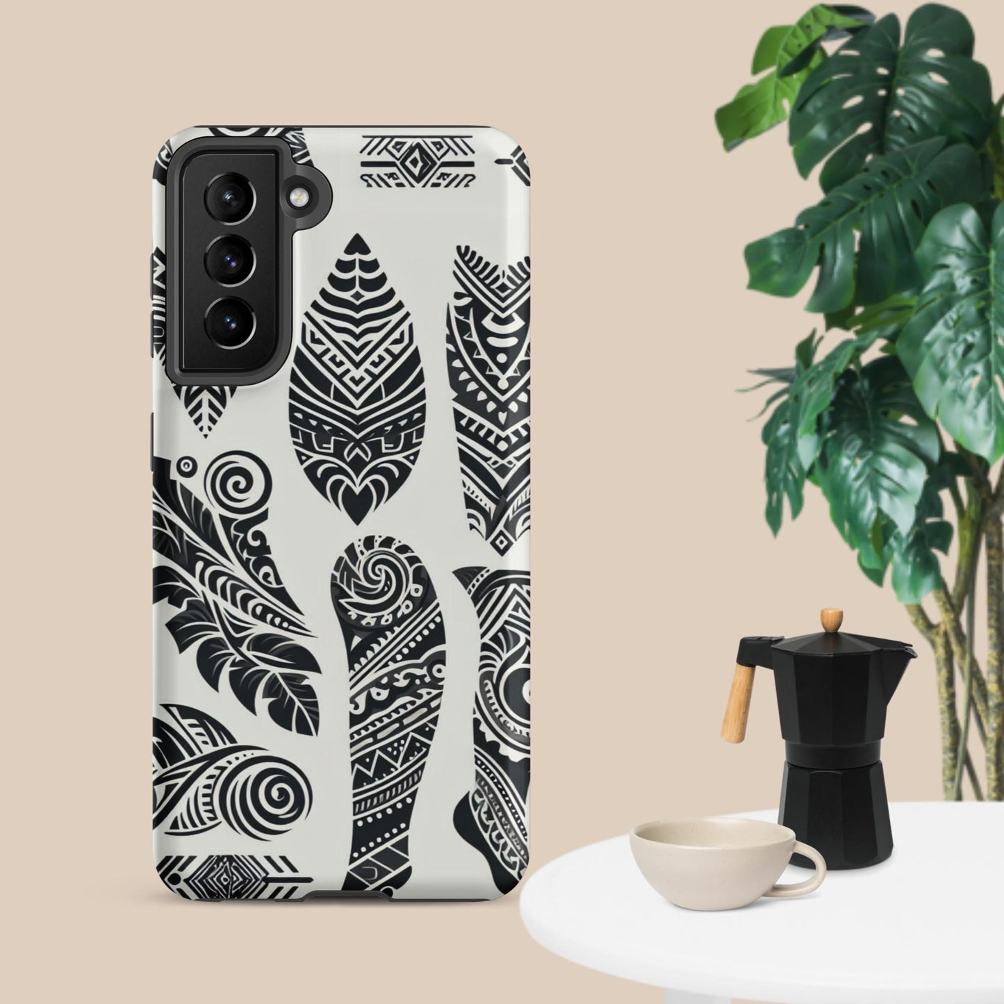 Black and White Tribal- Designed Tough case for Samsung®