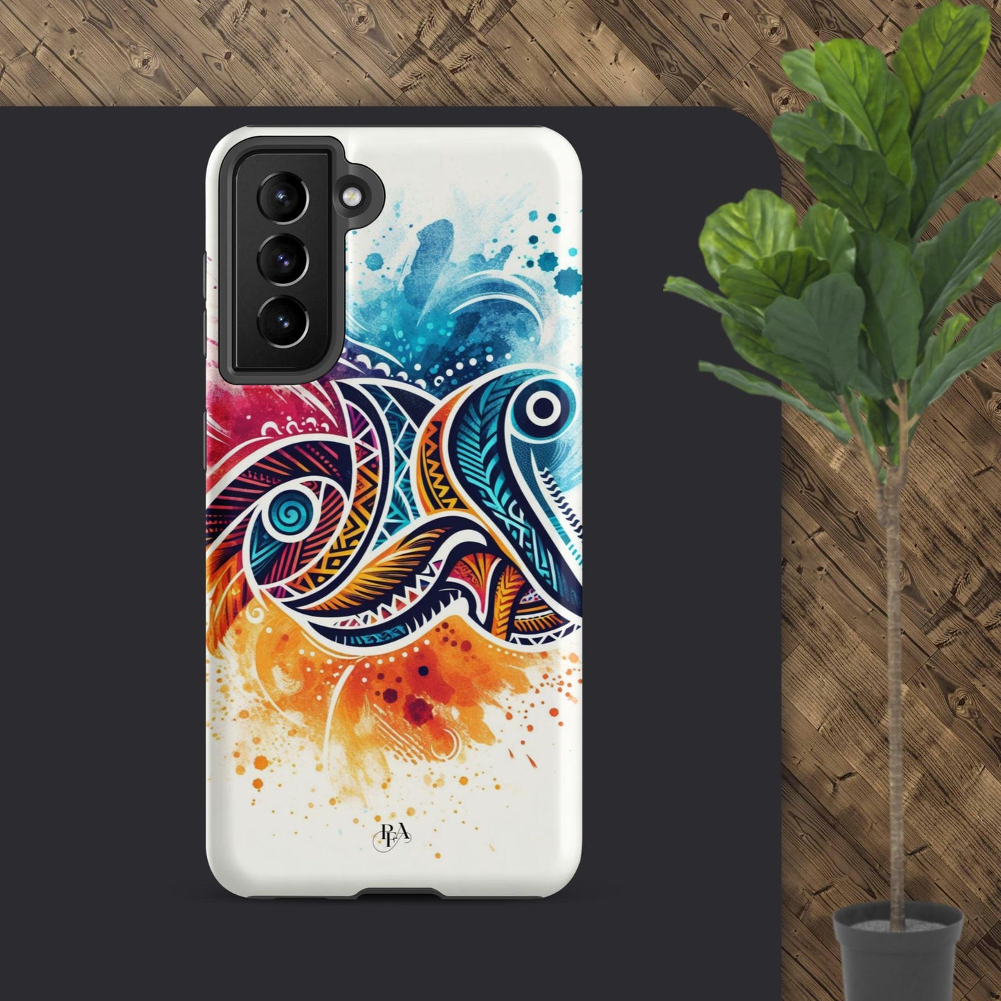 Multicolored Tribal- designed Tough case for Samsung®