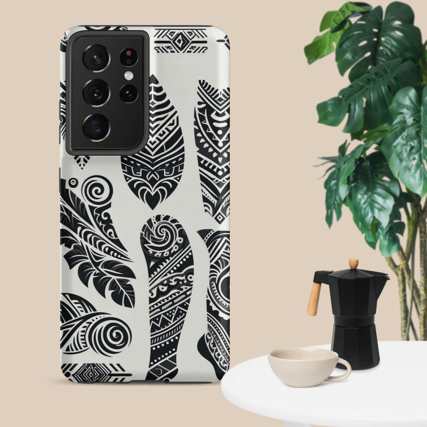 Black and White Tribal- Designed Tough case for Samsung®