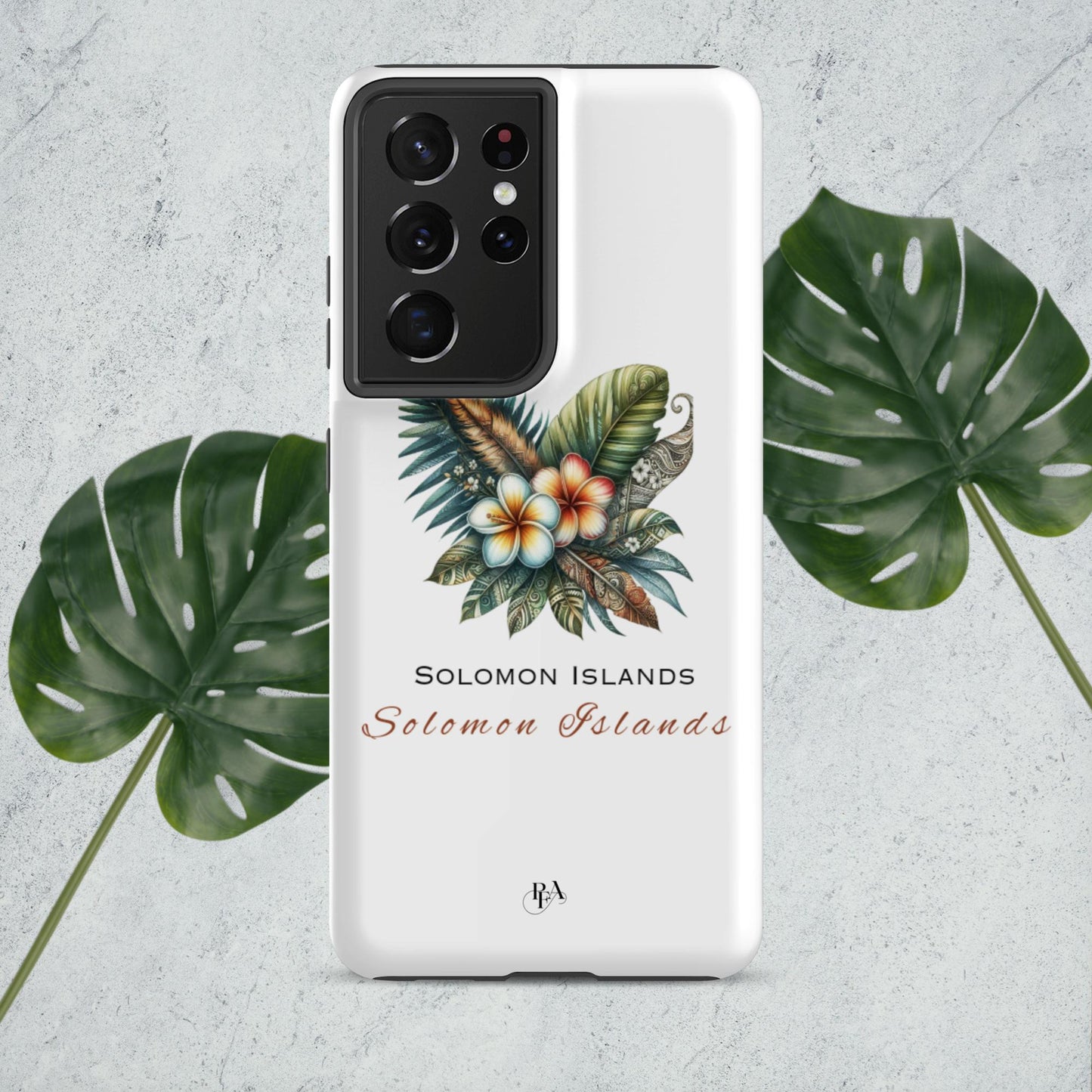 "Solomon Islands" Plumeria Bouquet Tough case for Samsung®