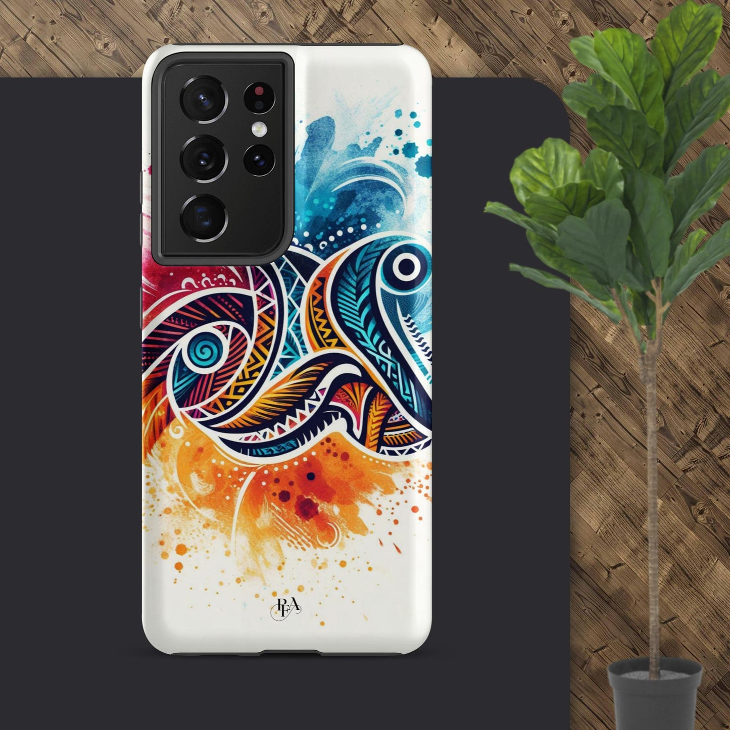 Multicolored Tribal- designed Tough case for Samsung®