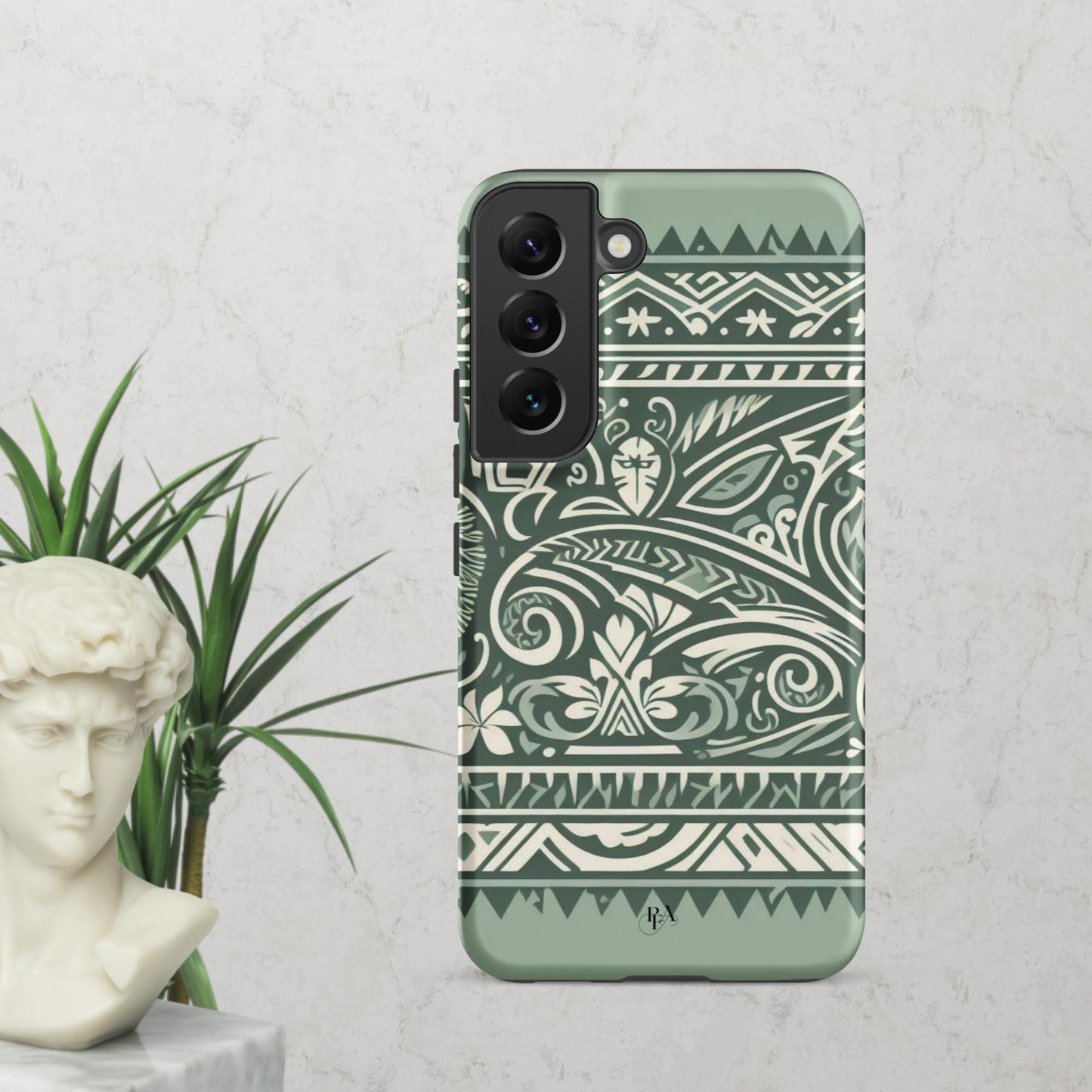 Sage Green Tribal- designed Tough case for Samsung®