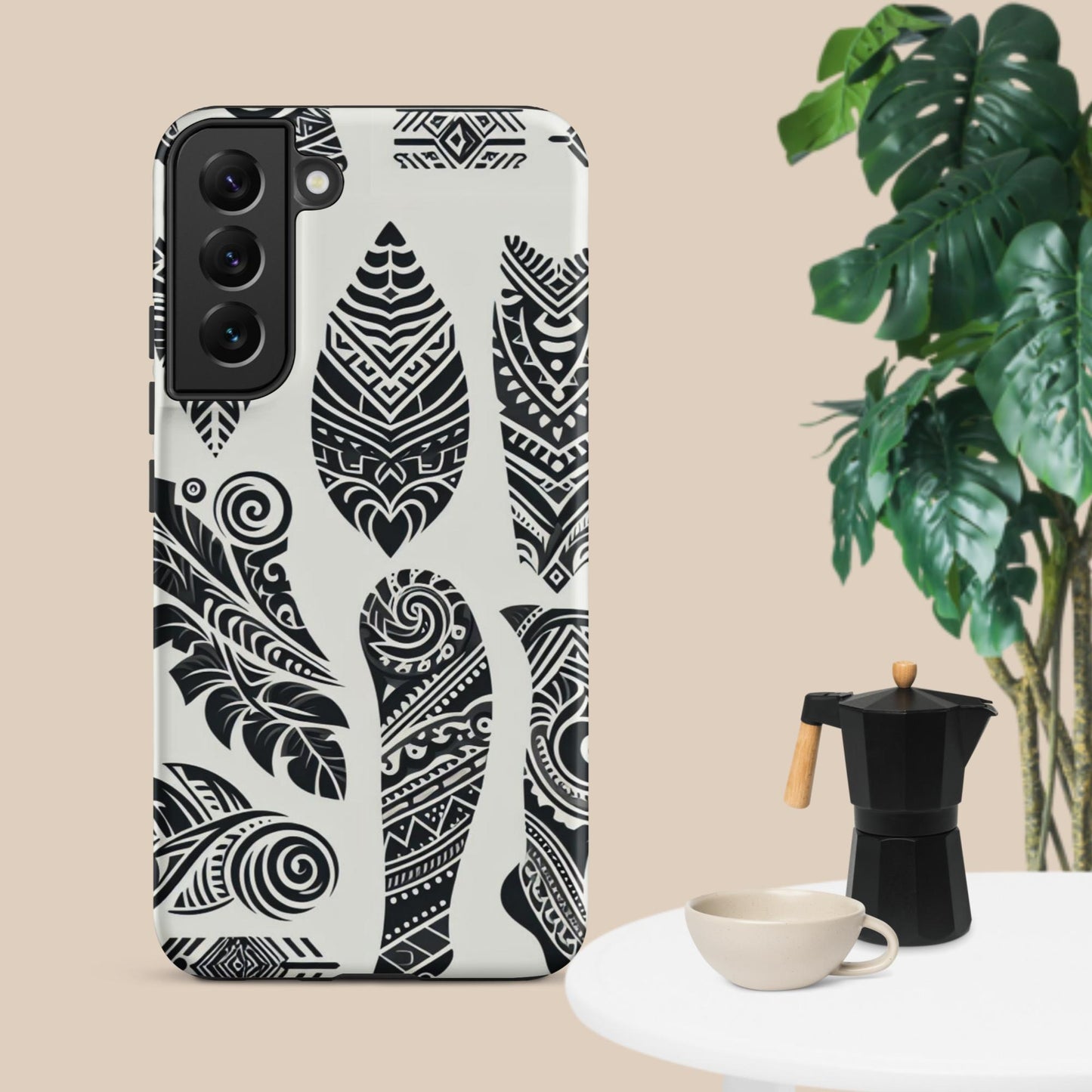 Black and White Tribal- Designed Tough case for Samsung®