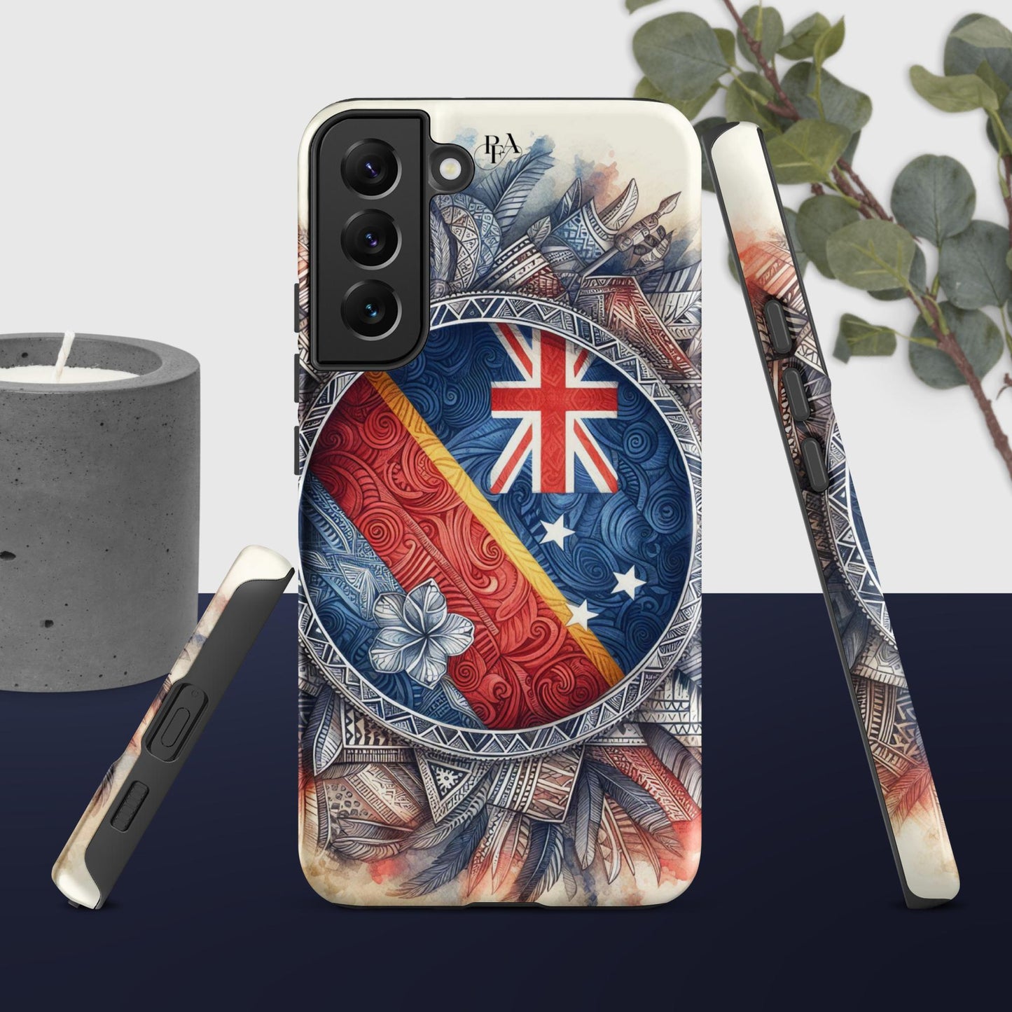 Tribal designed Flag 2 Tough case for Samsung®