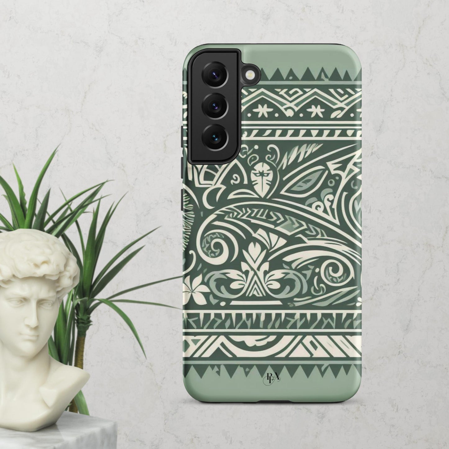 Sage Green Tribal- designed Tough case for Samsung®