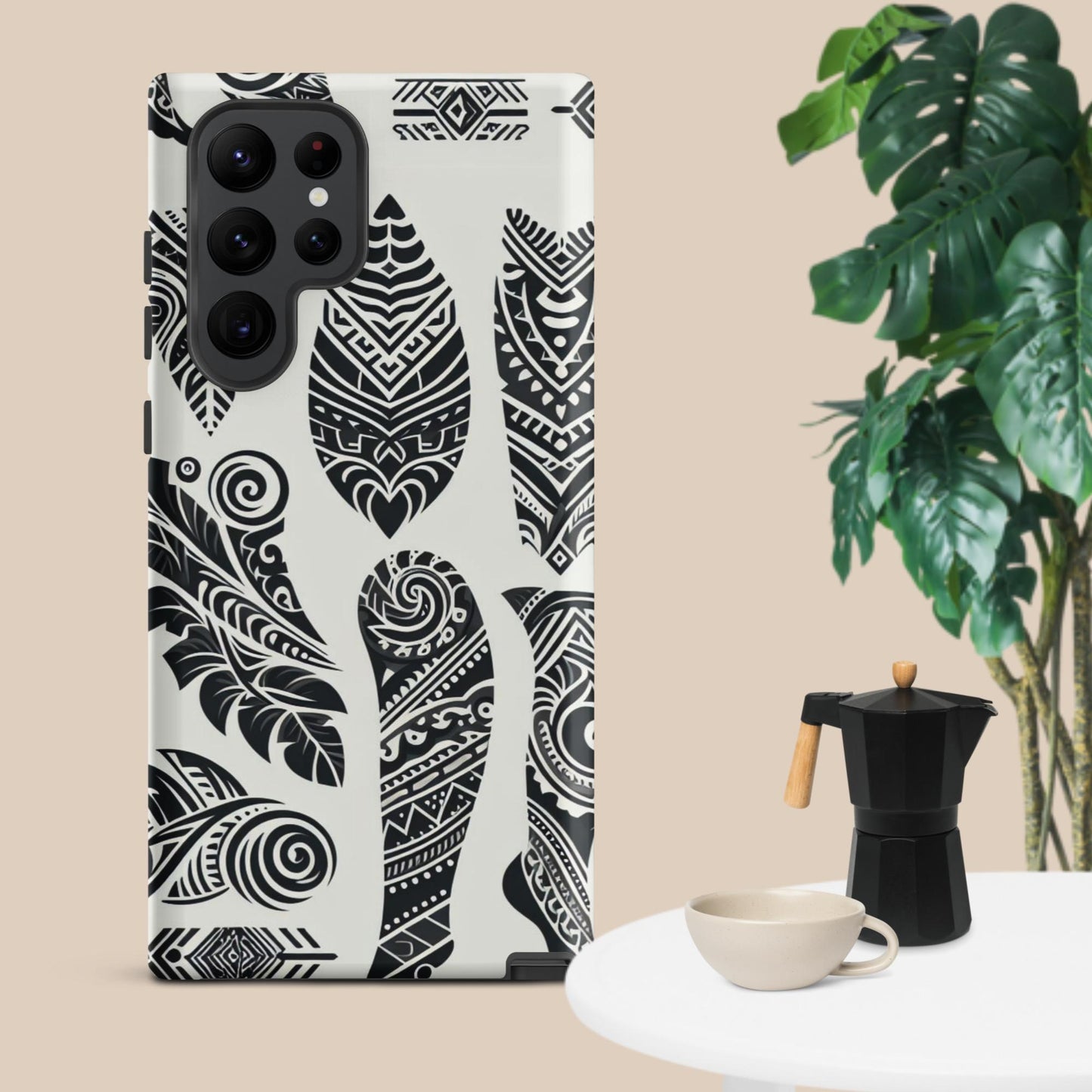 Black and White Tribal- Designed Tough case for Samsung®