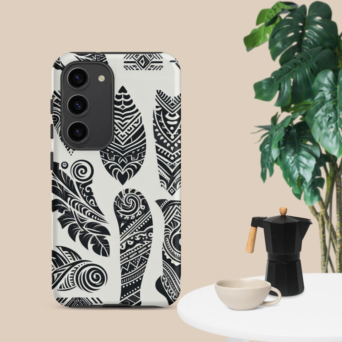 Black and White Tribal- Designed Tough case for Samsung®