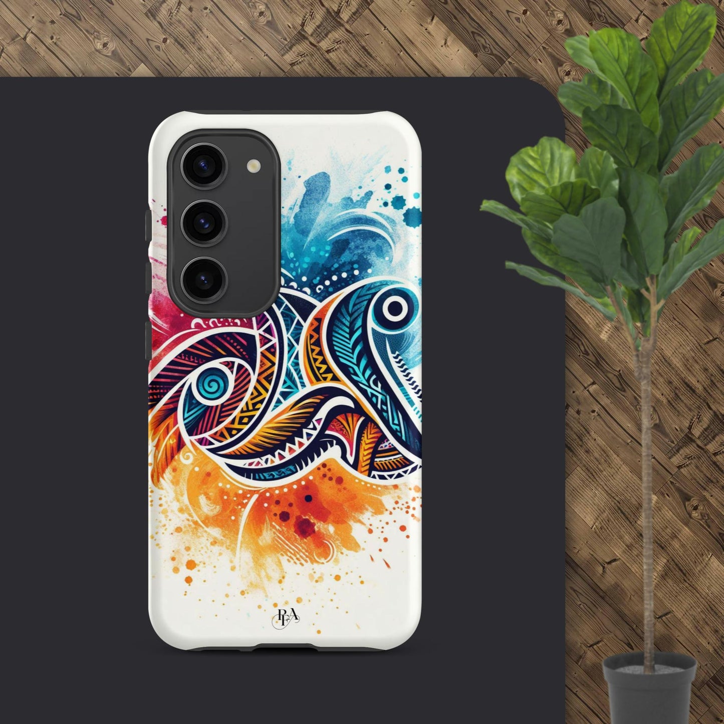 Multicolored Tribal- designed Tough case for Samsung®