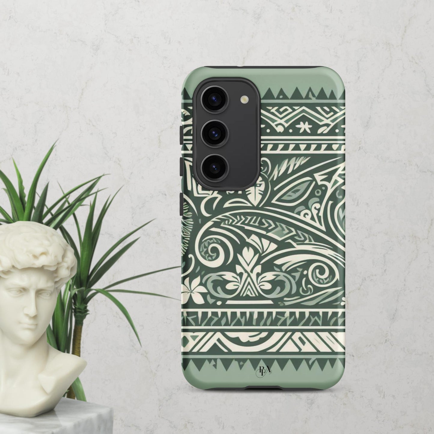 Sage Green Tribal- designed Tough case for Samsung®