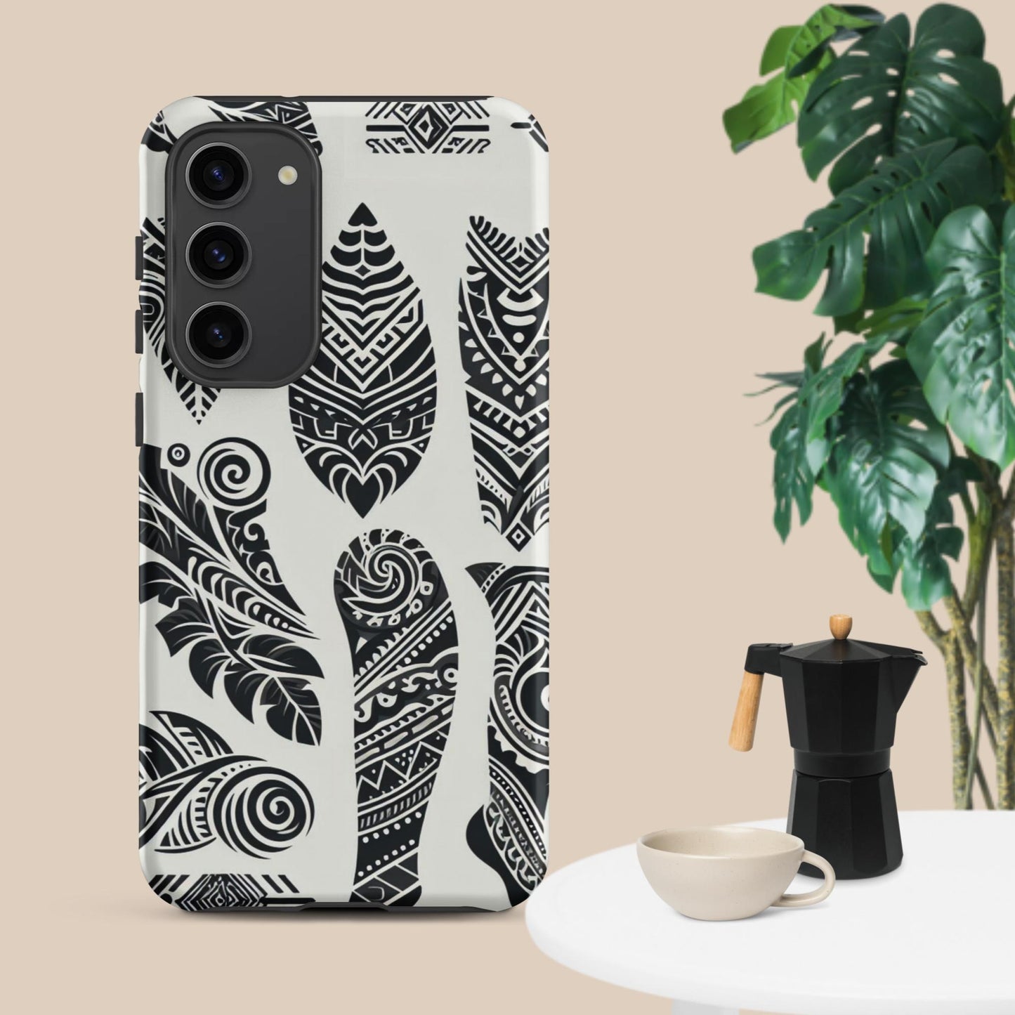 Black and White Tribal- Designed Tough case for Samsung®