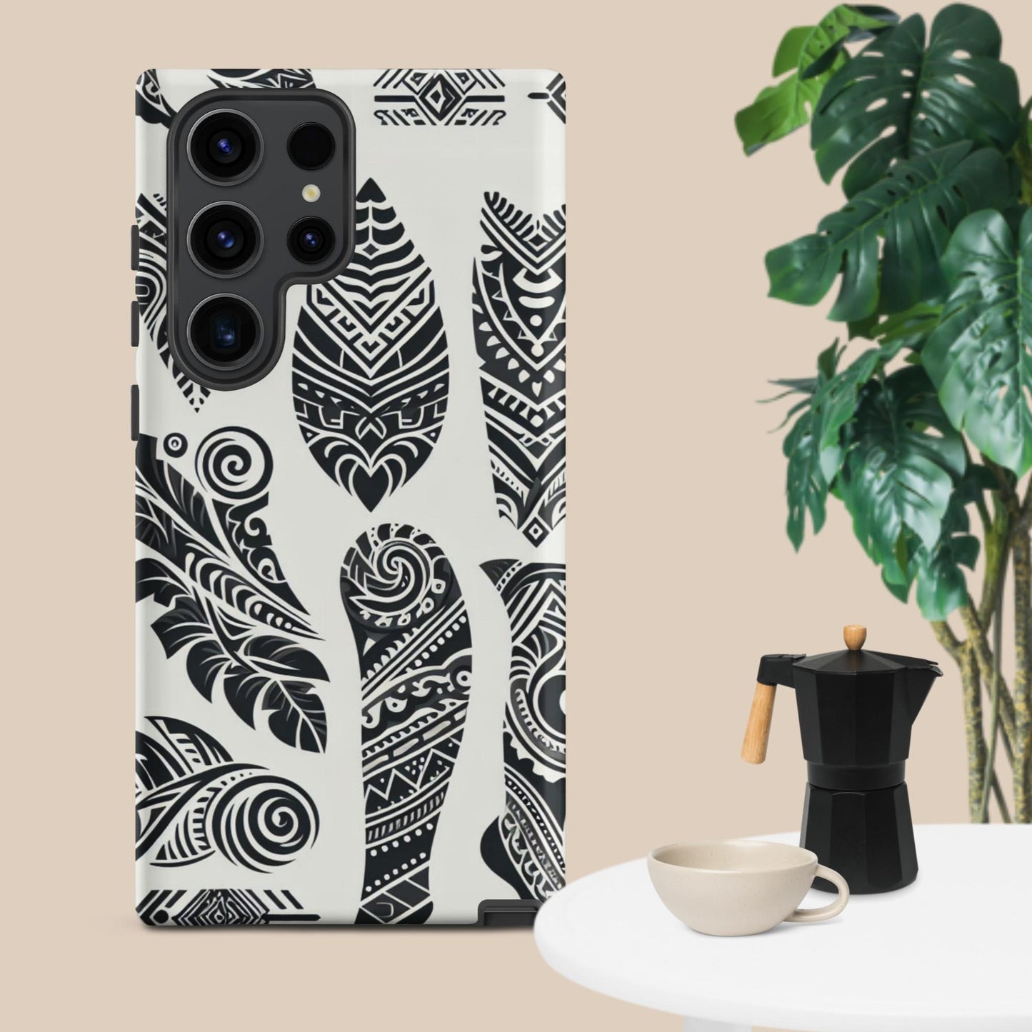 Black and White Tribal- Designed Tough case for Samsung®