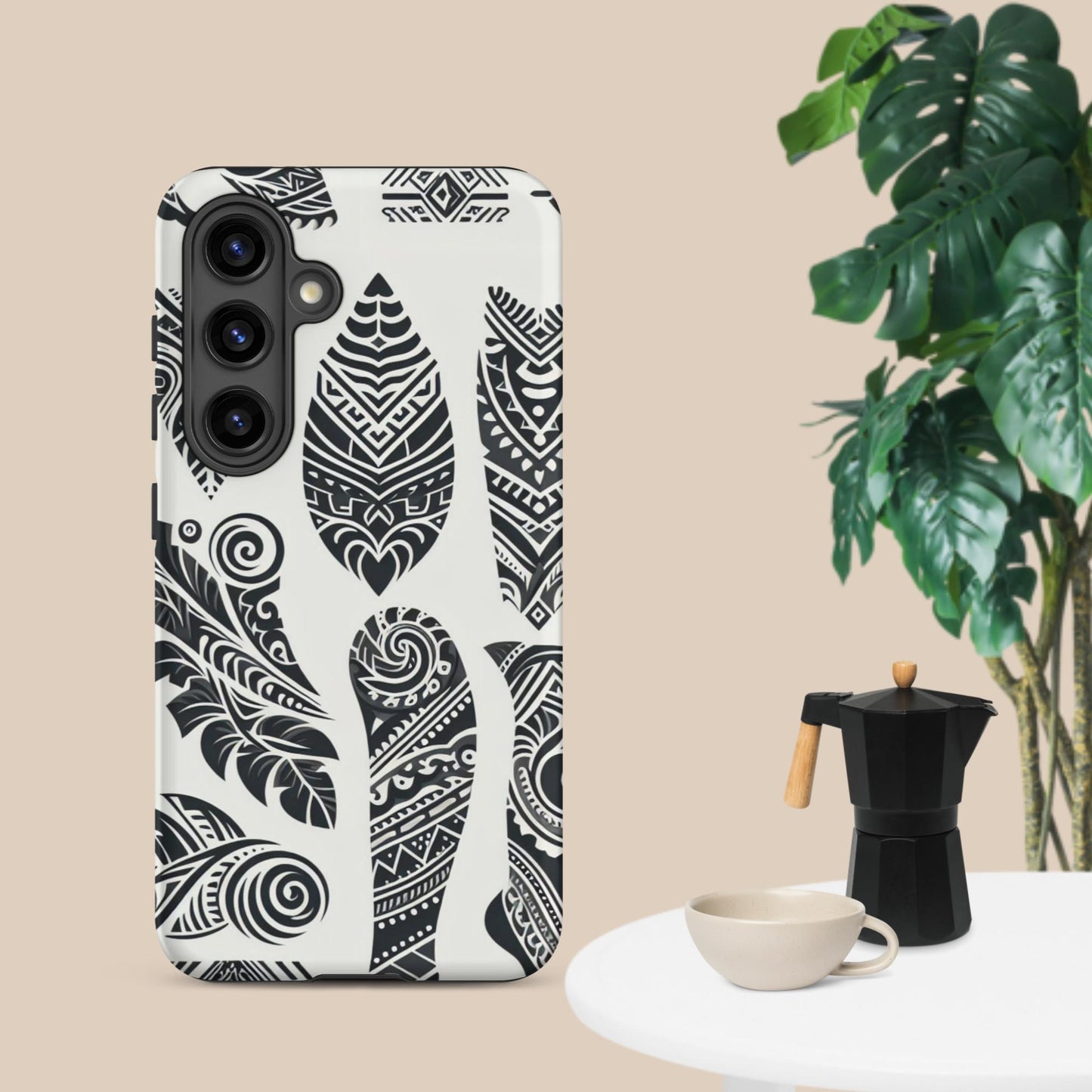 Black and White Tribal- Designed Tough case for Samsung®