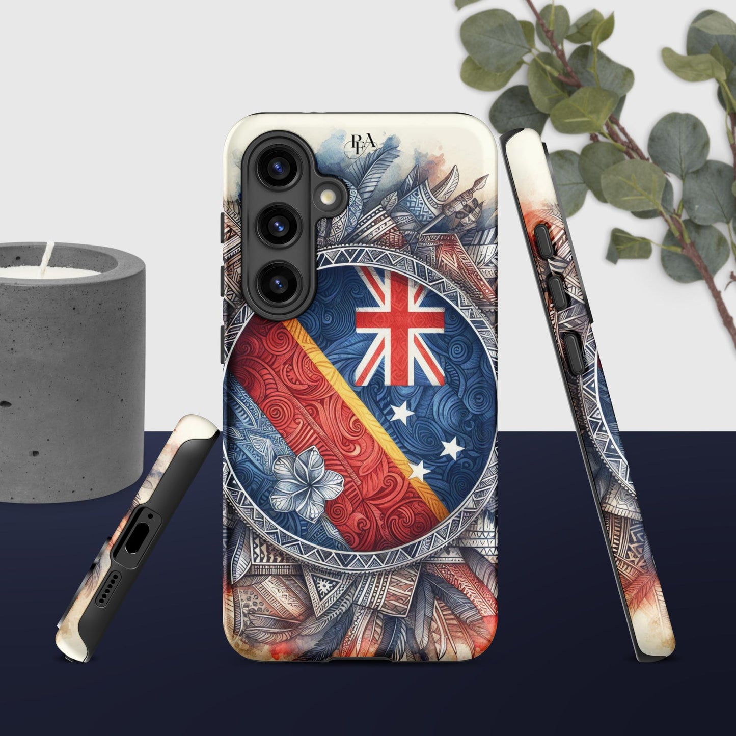 Tribal designed Flag 2 Tough case for Samsung®