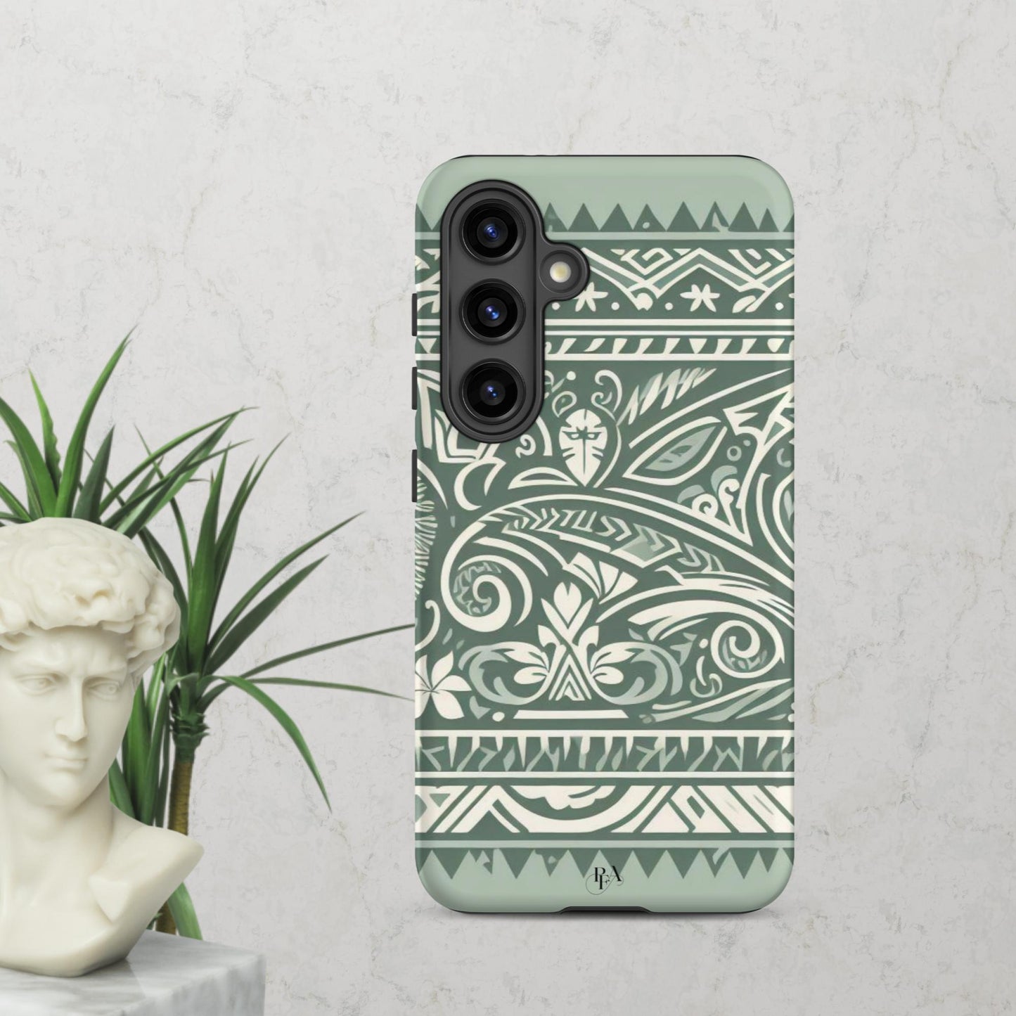 Sage Green Tribal- designed Tough case for Samsung®