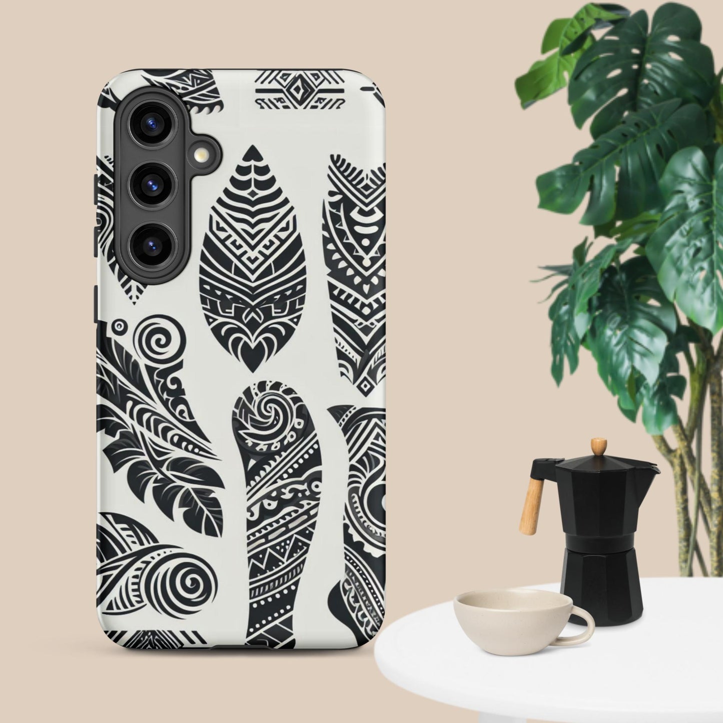 Black and White Tribal- Designed Tough case for Samsung®