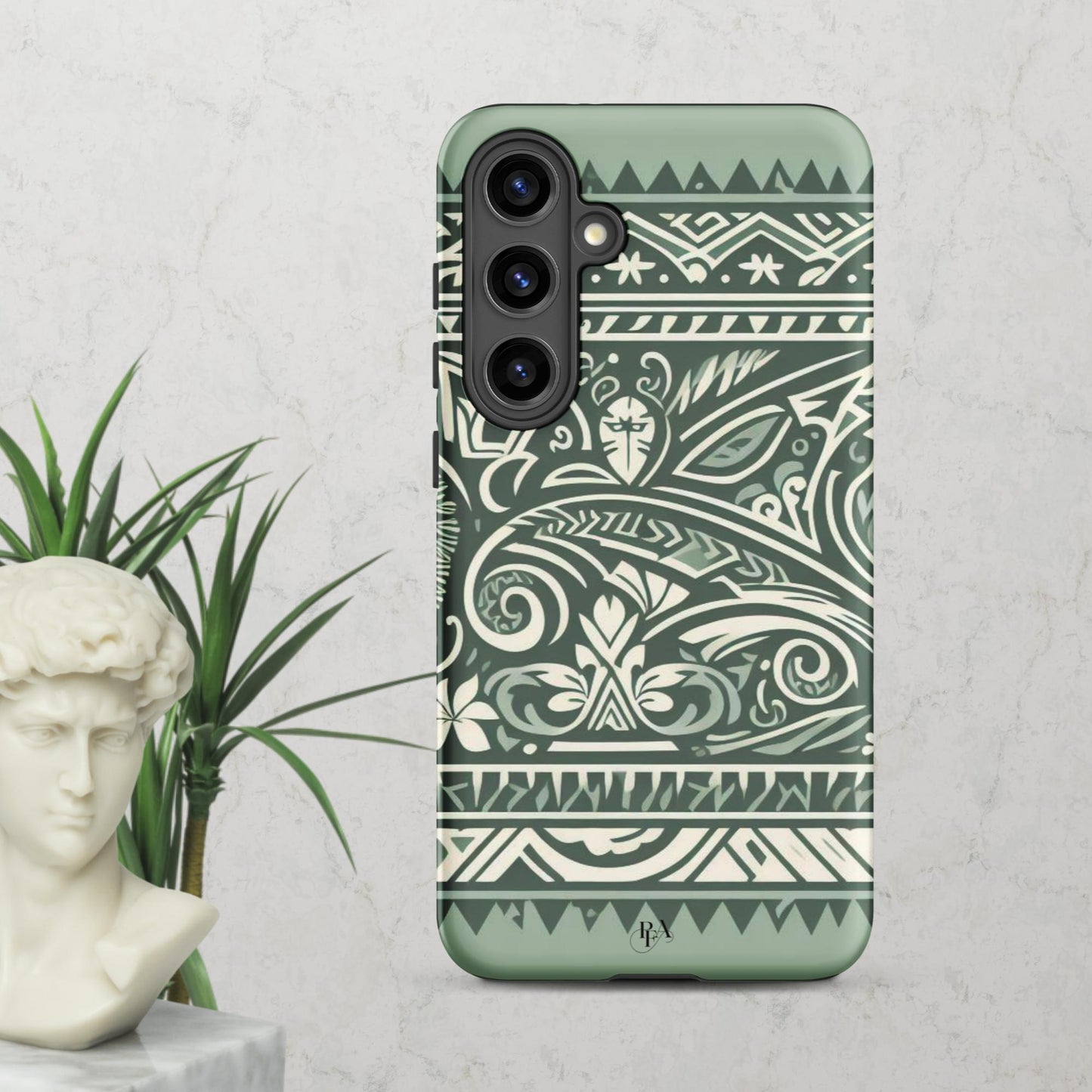 Sage Green Tribal- designed Tough case for Samsung®